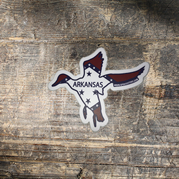 Arkansas Flag Duck Sticker – Grand Prairie Media